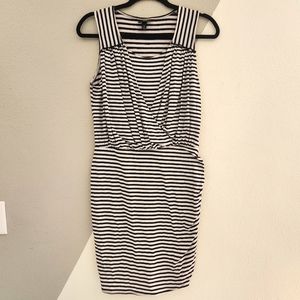 Mossimo striped jersey knit wrap dress S